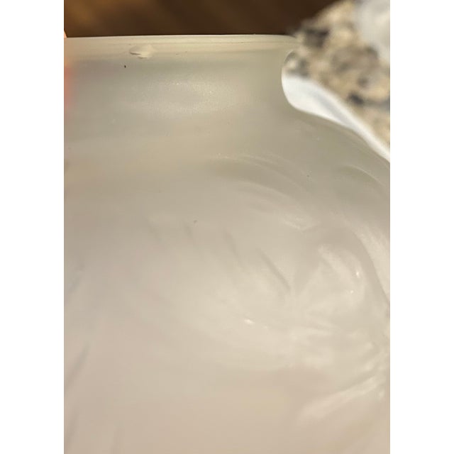 1930s Vintage Pair of Tiffin Glass Art Deco "Raised Poppy" Satin Glass Vases, Large 9" Tall. Elegant!! For Sale - Image 5 of 6
