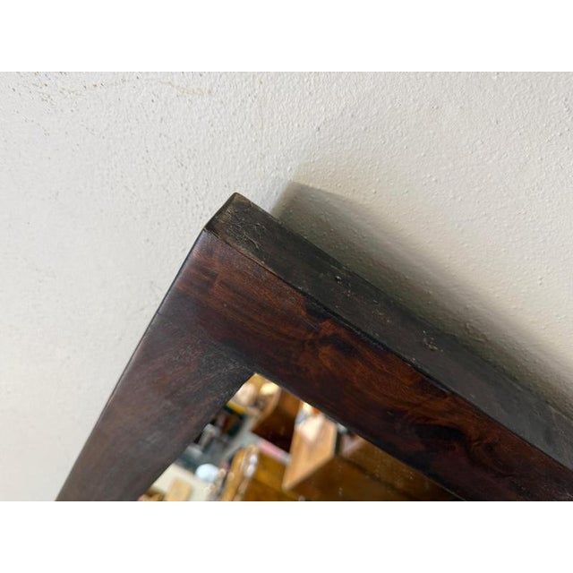 Antique Wall Mirror in Beechwood, 1970s For Sale - Image 4 of 11
