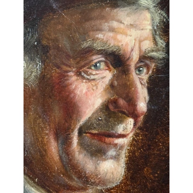19th Century Antique 19th Century Original Walter Roessler Munchen Oil Painting Man Portrait For Sale - Image 5 of 9