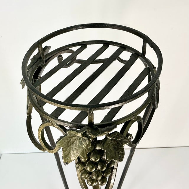 Late 20th C Boho Chic Grape Cluster Metal Plant Stand. For Sale - Image 11 of 11