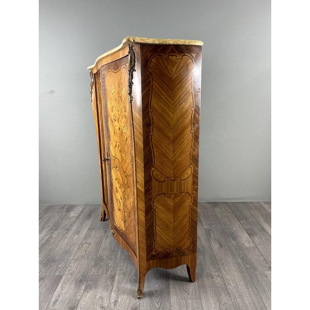 20th Century Louis XV Style Marquetry Wardrobe For Sale - Image 4 of 11