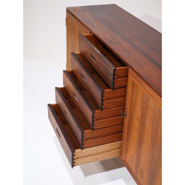 Brown Vintage Danish Sideboard with Drawers by Kai Winding, 1960s For Sale - Image 8 of 16