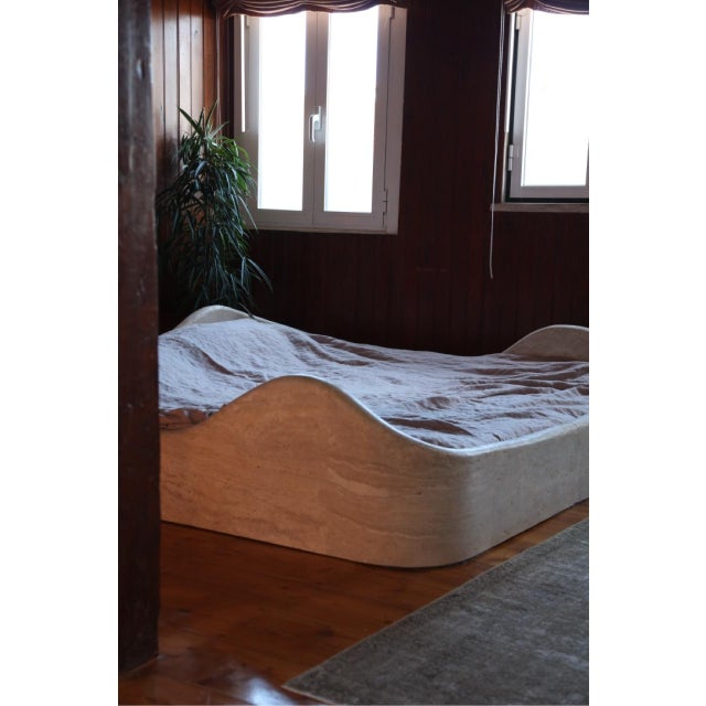 Undra Sculptural Stone Freestanding Bed by My Habitat Design For Sale - Image 4 of 11