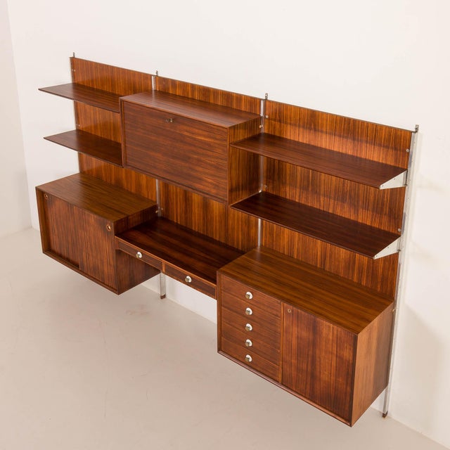 Mid-Century Modern Italian Wall Unit by George Coslin for 3V Arredamenti, 1960s For Sale - Image 9 of 18