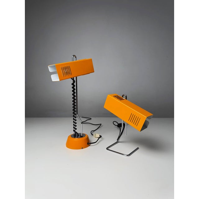Vintage Italian Table Lamps, 1970s, Set of 2, in Good conditions. Designed 1970 to 1979 This piece is designed in the...