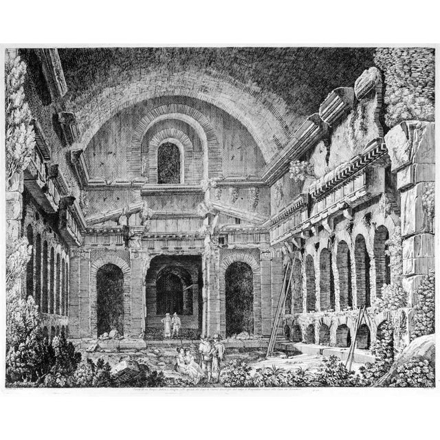 View of an ancient temple, or Nymph, to the shores of Lake of Castel Gandolfo (\.) Image Dimensions: 45.5 x 57.5 cm From...