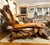 Big Sur Red Wood Burl Chair and Ottoman For Sale - Image 4 of 4
