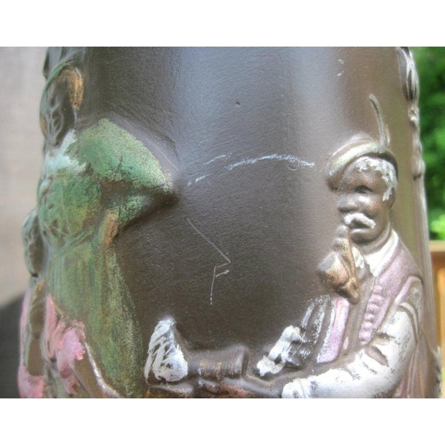 German Brown Ceramic Beer Stein Table Lamps a Pair Chairish