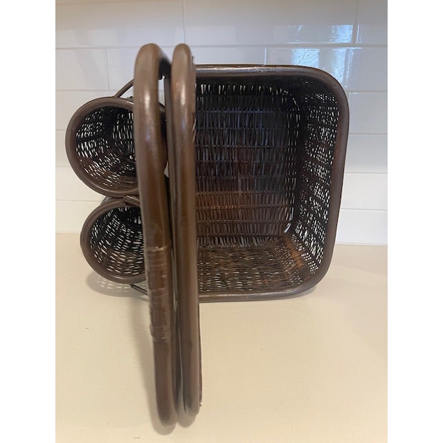 1980s 1980s Wicker Picnic Basket For Sale - Image 5 of 13