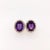 Modern 5ct Oval Amethyst Diamond Stud Earrings: Solid 14k Gold, Oval 10x8mm, Pair For Sale - Image 3 of 9