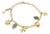 Jadeite 14k Yellow Gold Assorted Seven Charms Bracelet For Sale