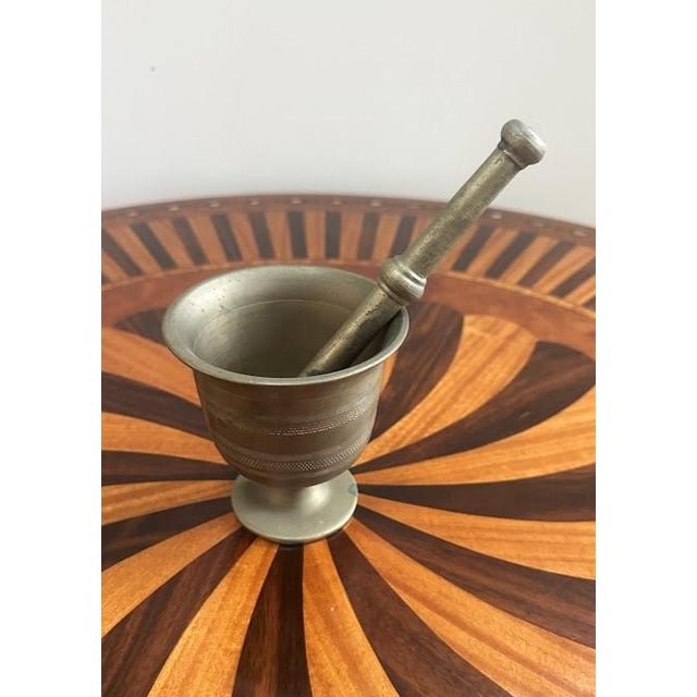 Early 20th Century Vintage Brass Mortar and Pestle For Sale - Image 5 of 5