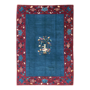 Mid-20th Century Handmade Chinese Art Deco Accent Carpet