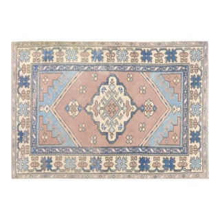 Vintage Turkish Anatolian Hand Knotted Wool Rug, 2'8''x4' For Sale