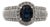 2.50 Carat Oval Cut Blue Sapphire & Diamond Halo in 14k White Gold Vintage Ring, Size 8 For Sale