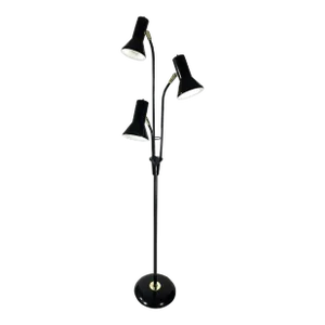 1950s MCM Gerald Thurston Triennale Floor Lamp for Lightolier in Black