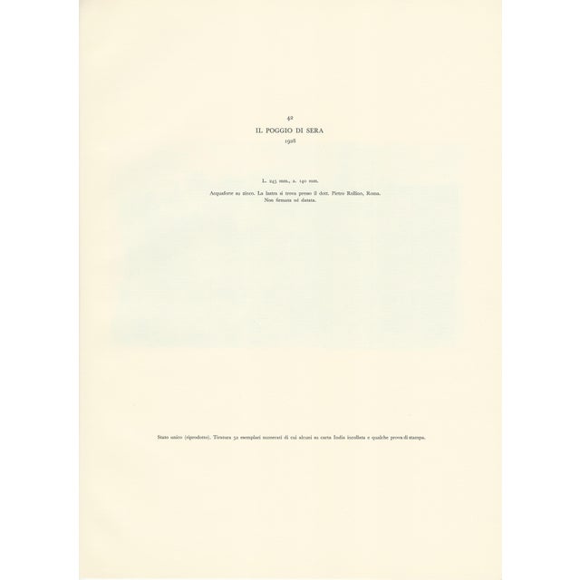 Giorgio Morandi, The Poggio in the Evening, Lithograph For Sale - Image 4 of 6