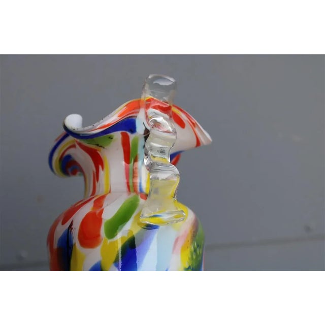Italian Multi Colored Murano Glass Jar, 1960s For Sale - Image 6 of 13