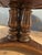 Impressive large antique round walnut dining table. In perfect condition. The base consists of 3 large profiled columns...