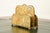 Art Deco Tiffany Studios New York Grapevine Pattern Bronze Doré and Favrile Slag Glass Letter Rack For Sale - Image 3 of 15