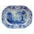 Large Antique 19th Century Wedgwood Blue and White Transfer Meat Platter For Sale