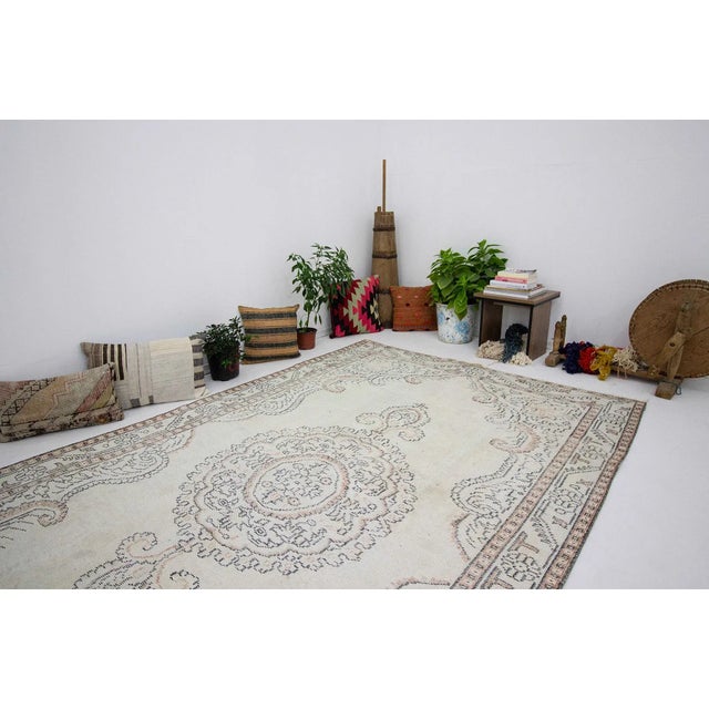 1960s Vintage Washed Out Turkish Rug 6′ × 9′10″ Chairish