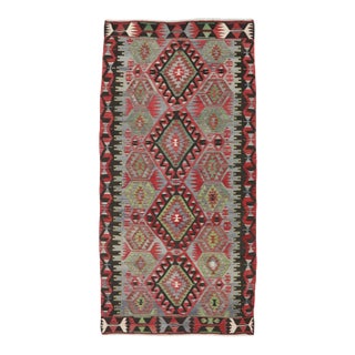 Mid 20th Century Vintage One of a Kind Turkish Kilim Rug For Sale