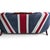 Late 20th Century Vintage Union Jack Upholstered Sofa With Ornate Carved Wood Frame For Sale - Image 5 of 18