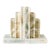 Marble Stacked Book Form Bookends, Pair For Sale
