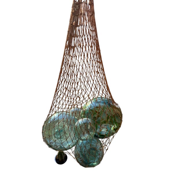 Vintage Glass Decor Fishing Floats Balls With 2001 Custom Art Glass Oregon Float Set of 5 For Sale - Image 18 of 18