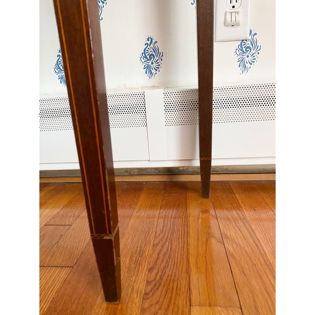 Antique Early 1900s American Neoclassical Revival Mahogany Game Table With Inlay For Sale - Image 17 of 18
