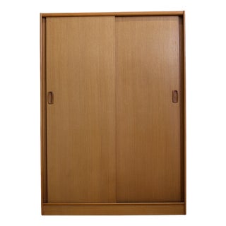 Teak Double Sliding Door Wardrobe from Austinsuite, 1960s For Sale