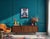 Figurative Four Blue Birds Painting by Carlos Gamez De Francisco For Sale - Image 3 of 3