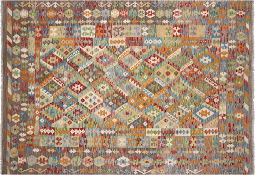 Contemporary Afghan Maimana Kilim Rug Rugs