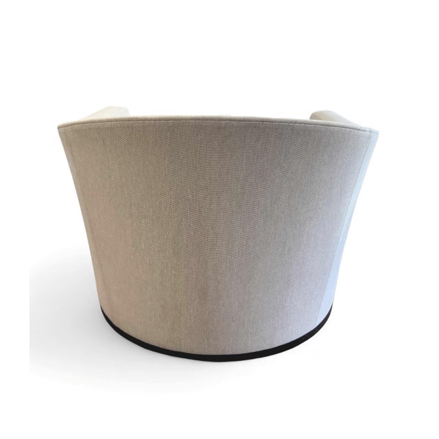 Beige Holly Hunt Sevilla Swivel Lounge Chairs, a Pair For Sale - Image 8 of 17