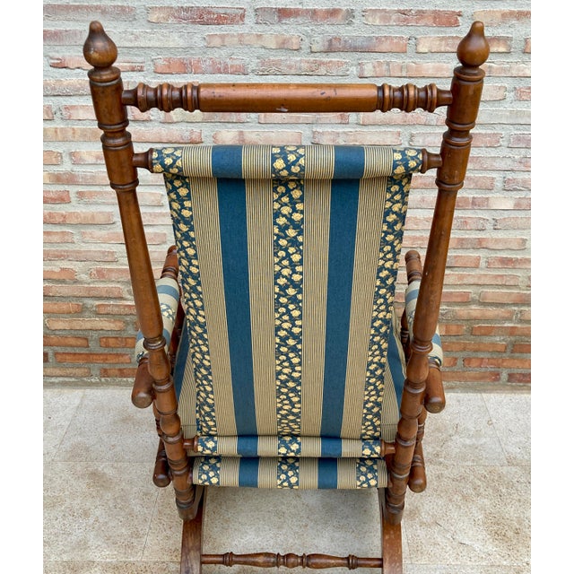 Set of Spanish Rocking Chairs in Carved Walnut, 1960 For Sale - Image 14 of 16