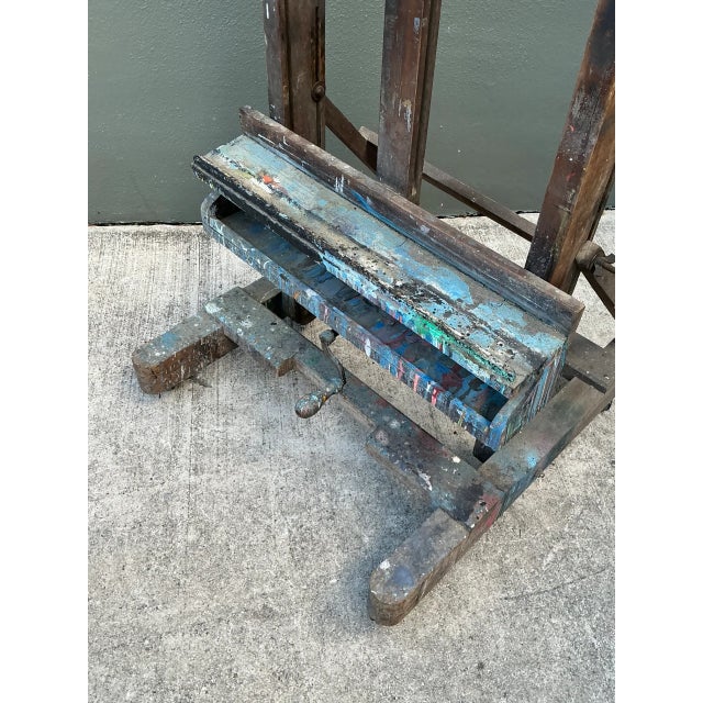 Wood Vintage Rustic Wood Artist Easel For Sale - Image 7 of 12