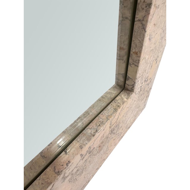 Late 20th Century Vintage Maitland Smith Tessellated Stone Arched Mirror For Sale - Image 5 of 9