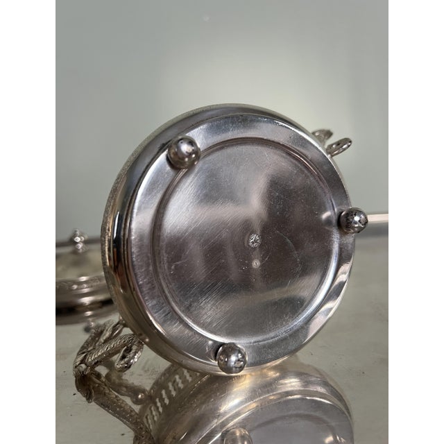 Art Nouveau Silver-Plated Sugar Bowl with Lid by G.Galbiati, Italy, 1890s For Sale - Image 4 of 8