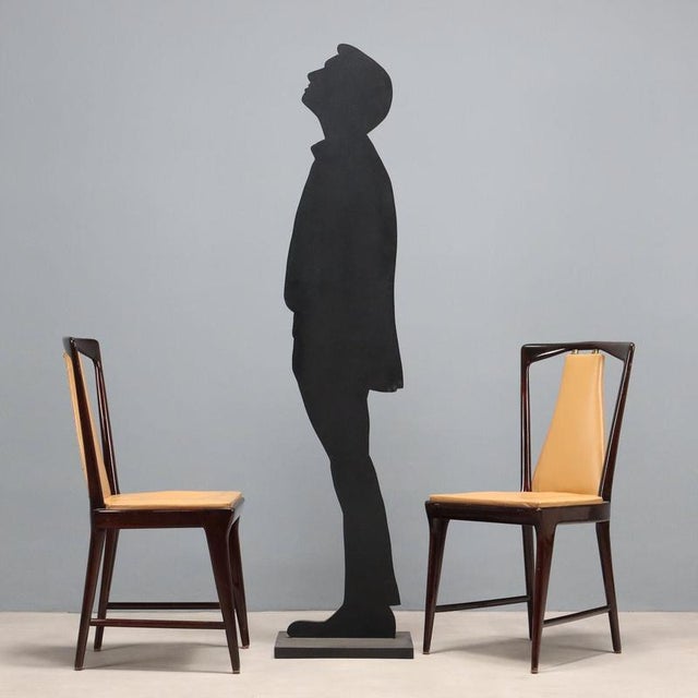 Vintage Chairs in Wood and Leatherette by Osvaldo Borsani, 1950s, Set of 6 For Sale - Image 3 of 11