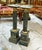 Rococo Style Dark Pedestal Column Set – Marble Top Gold Leaf Pedestals For Sale - Image 4 of 4