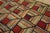 1930s Colorful Log Cabin Folk Art Antique American Hooked Rug 2' 2" X 6' 6" Handknotted Wool Carpet For Sale - Image 4 of 6