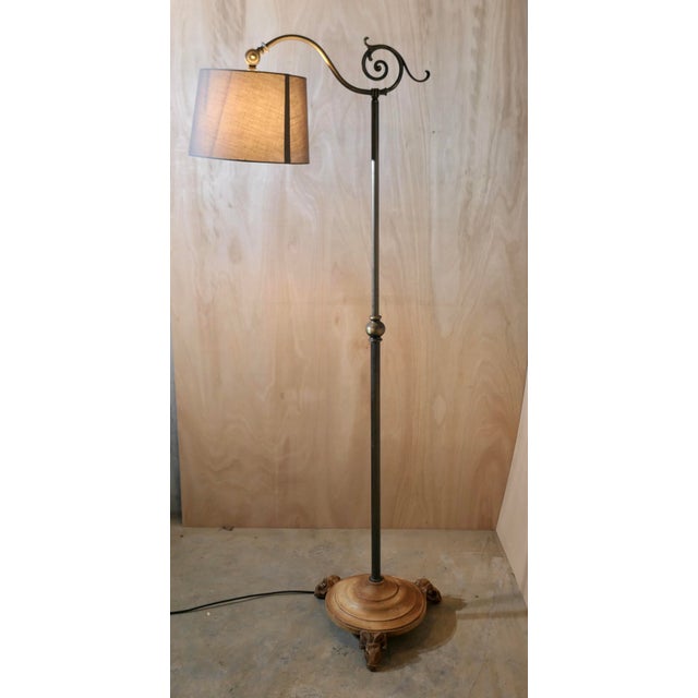 Silver Mid-Century Rams Head Tilting Floor Standing Reading Lamp by David Hunt, 1960s For Sale - Image 8 of 11