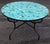 Moroccan 48" Handcrafted All Emerald Moroccan Mosaic Table, Squares For Sale - Image 3 of 7