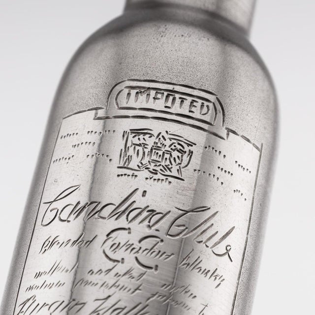 Silver Novelty Silver Miniature Canadian Club Whisky Bottle For Sale - Image 8 of 15