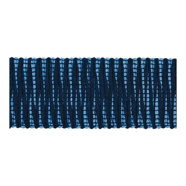 Sample - Schumacher Pierce Tape Indoor & Outdoor in Blue For Sale