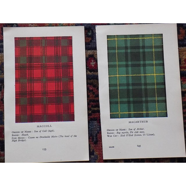 Mid 20th Century Vintage Mid 20th Century Scottish Tartan Lithographs - Set of 15 For Sale - Image 5 of 9