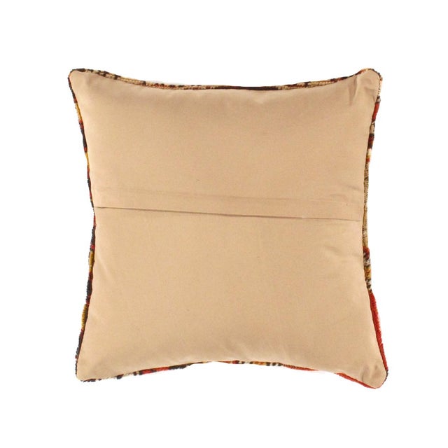 Antique hand woven Turkish Oushak pillow. This is wool. Back cotton. Beautiful colors and well made. This pillow features...