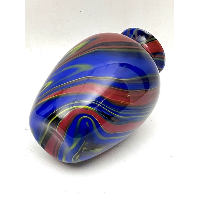 Postmodern Postmodern Murano Glass Vase by Ottavio Missoni, Italy, 1980s For Sale - Image 3 of 10