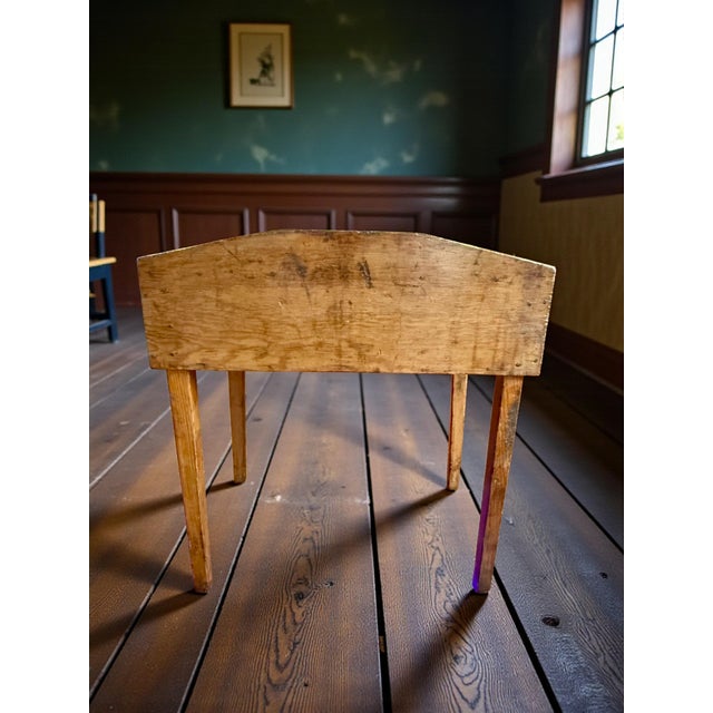 Antique Wooden School Desk-Primitive Student-Lift Top-Storage-Farmhouse-Rustic For Sale - Image 6 of 11